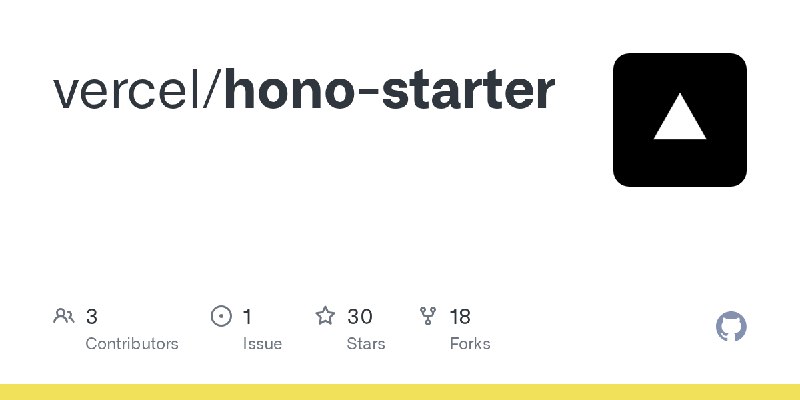 GitHub - vercel/hono-starter
