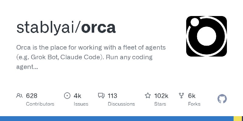 GitHub - stablyai/orca: Orca is the place for working with a fleet of agents (e.g. Grok Bot, Claude Code). Run any coding agent…