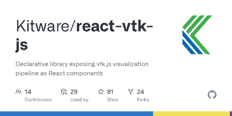 GitHub - Kitware/react-vtk-js: Declarative library exposing vtk.js visualization pipeline as React components