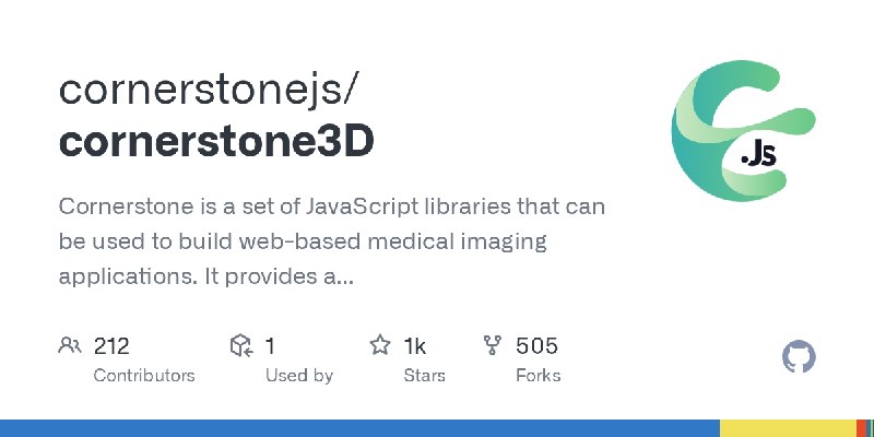 GitHub - cornerstonejs/cornerstone3D: Cornerstone is a set of JavaScript libraries that can be used to build web-based medical…