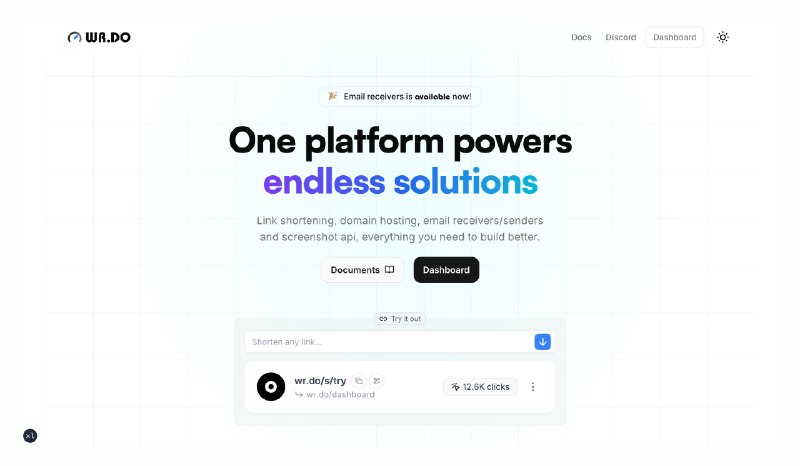 GitHub - oiov/wr.do: 一站式域名服务平台，集成短链生成、无限域名邮箱、文件存储和子域名管理，带有管理员面板，支持自部署