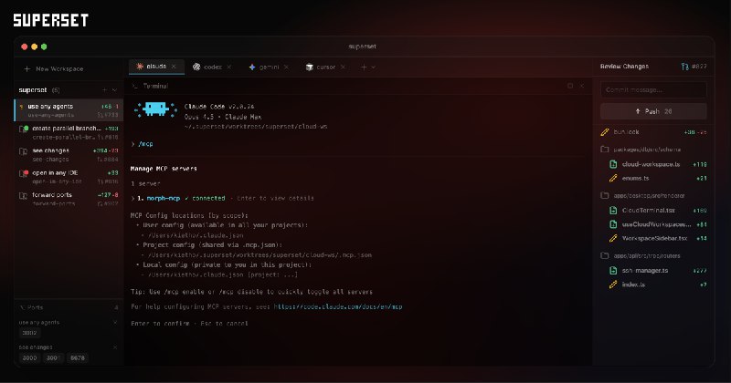 Superset - Run 10+ parallel coding agents on your machine