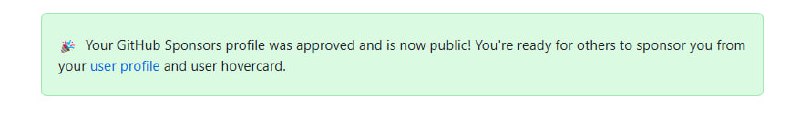 才发现github赞助审批通过了！